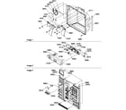 Amana SRDE528TW-P1312601WW ice/water cavity, electronic bracket assy & toe grille diagram