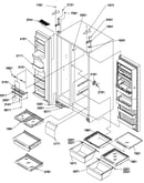 Refrigerator/freezer shelves,lights and hinges