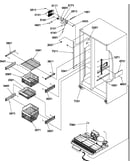 Freezer shelves and light