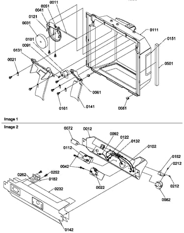 Ice/water cavity and electronic bracket assy
