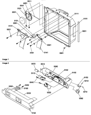 Ice/water cavity, electronic bracket assy