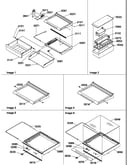 Shelves, deli, and crisper assemblies