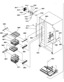 Freezer shelves and light
