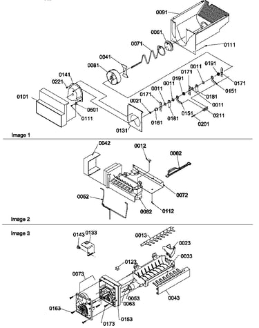 Ice bucket auger, ice maker, and ice maker parts