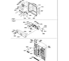 Amana SRD522TW-P1313301WW ice/water cavity, electronic bracket assy & toe grille diagram