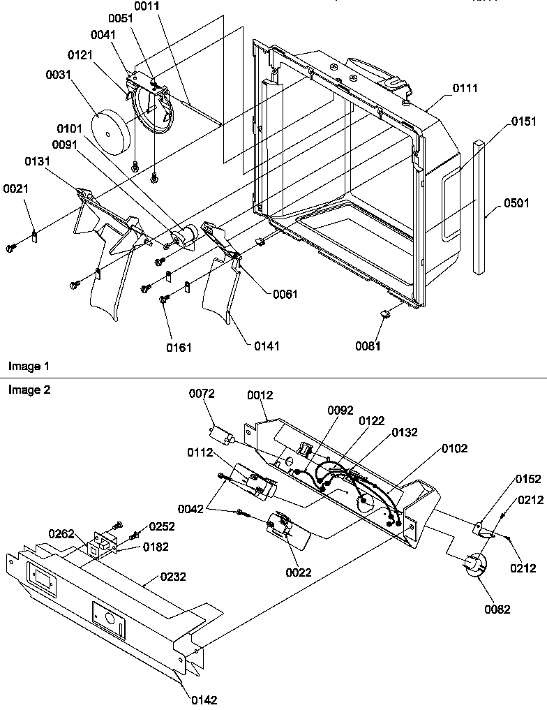 ICE/WATER CAVITY AND ELECTRONIC BRACKET ASSY