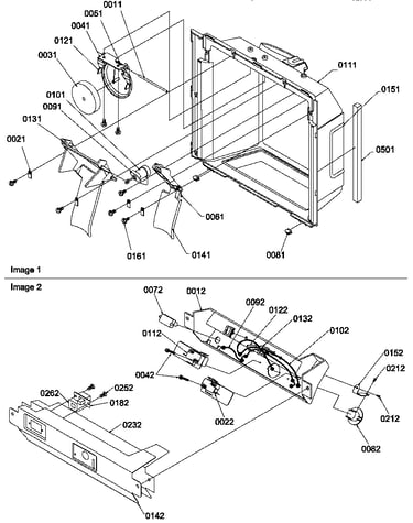 Ice/water cavity and electronic bracket assy