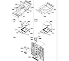 Amana SSD522TBW-P1313601WW shelves, deli, crisper assemblies & toe grille diagram