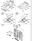 Shelves, deli, crisper assemblies & toe grille