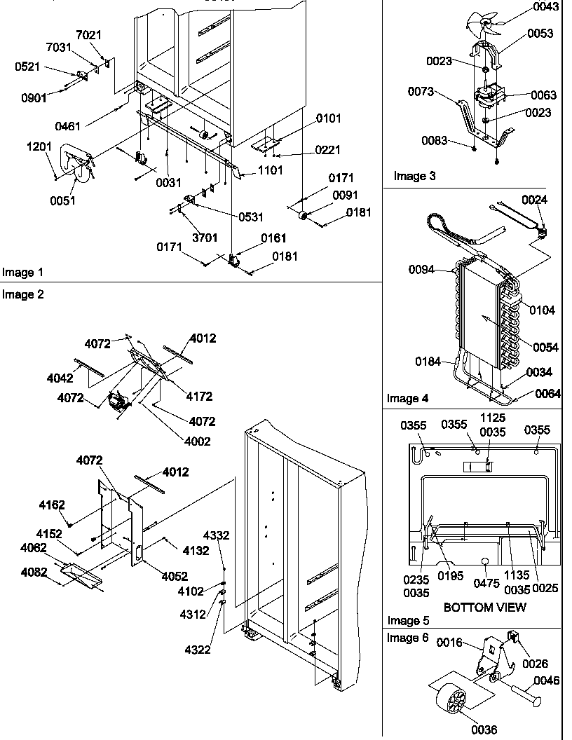 DRAIN SYSTEM, ROLLERS, AND EVAPORATOR ASSY