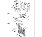 Amana SRD526TW-P1313401WW ice/water cavity, electronic bracket assy & toe grille diagram