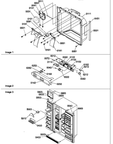 Ice/water cavity, electronic bracket assy & toe grille
