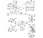 Amana SRD526TW-P1313401WW drain system, rollers, and evaporator assy diagram
