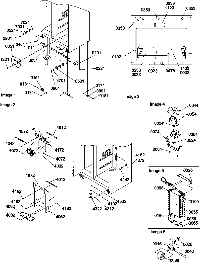Drain system, rollers, and evaporator assy