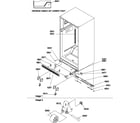 Amana TM18VW-P1305902WW ladders, lower cabinet and rollers diagram