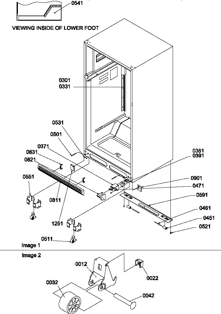 Ladders, lower cabinet and rollers