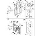 Amana SRDE327S3E-P1312501WE freezer door and toe grille diagram