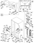 Drain system, rollers, and evaporator assy