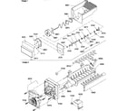 Amana SBDE20S4SW-P1190906WW ice bucket auger and ice maker parts diagram