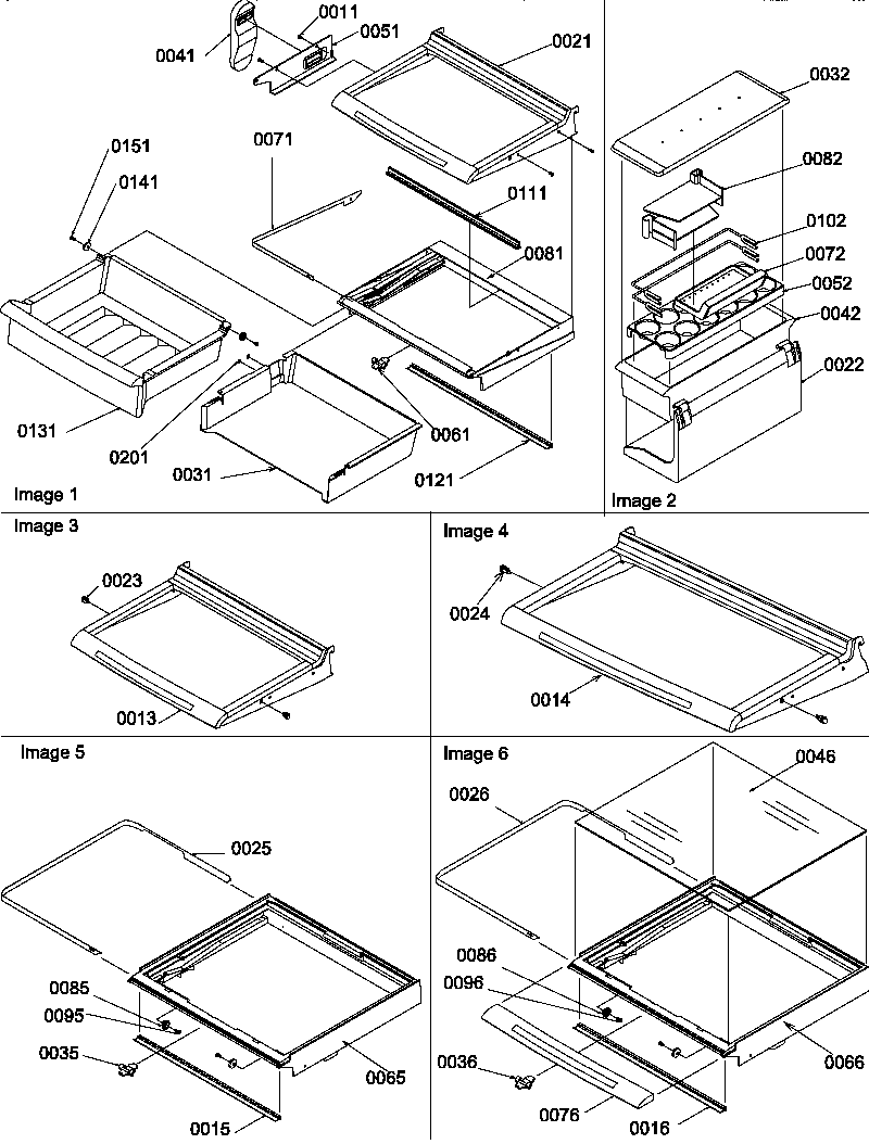 DELI, SHELF, AND CRISPER ASSEMBLIES