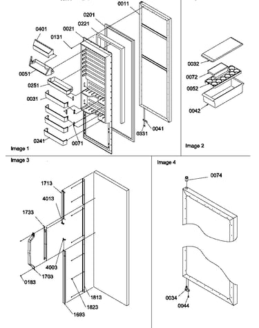 Refrigerator door and accessories