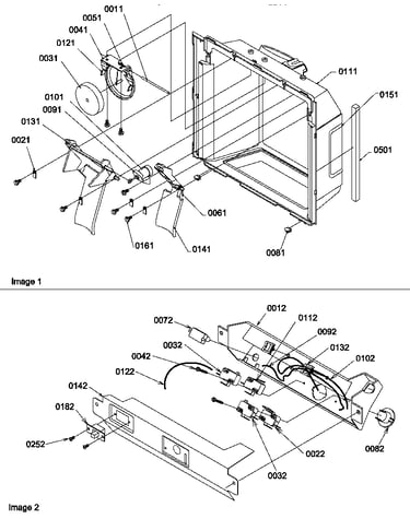 Ice/water cavity and electrical bracket assy