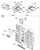 Shelf, crisper assemblies & toe grill