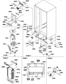 Drain system, rollers, and evaporator assy
