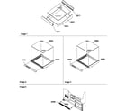 Amana SM22TBL-P1190215WL shelf, crisper assemblies & toe grille diagram
