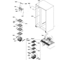 Amana SM22TBW-P1190215WW freezer shelves and light diagram
