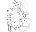 Amana SM22TBW-P1190215WW drain system, rollers, and evaporator assy diagram