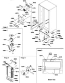 Drain system, rollers, and evaporator assy