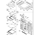 Amana SQD25VL-P1190430WL shelving, crisper assemblies & toe grill diagram