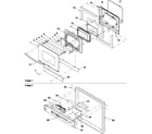 Amana AOCS3040E-P1132348NE inner cavity/latch/blower/bake and broil assy diagram