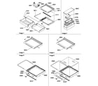 Amana SBIE20TPW-P1190708WW shelves, deli, and crisper assemblies diagram