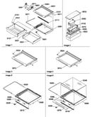 Shelves, deli, and crisper assemblies