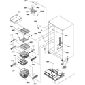 Amana SBIE20TPSW-P1190704WW freezer shelves and light diagram