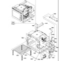 Amana UM2000C/P1194104M circuit board/high voltage & oven rack assembly diagram