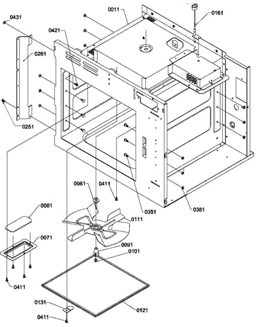 Oven cavity & stirrer system assemblies