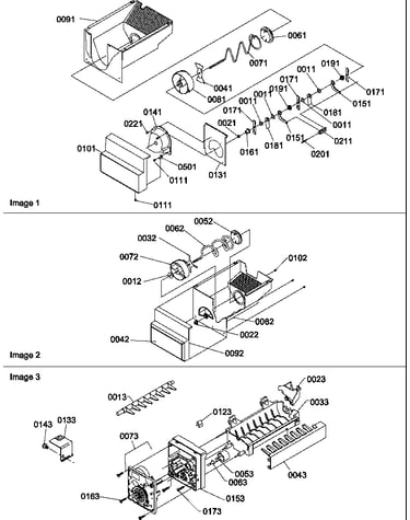 Ice bucket auger and ice maker parts