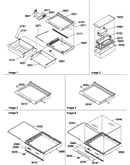 Shelves, deli, and crisper assemblies