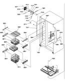 Freezer shelves and light