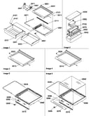 Deli, shelf, and crisper assemblies