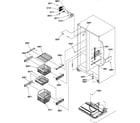 Amana SBD20TPSW-P1190008WW freezer shelves and light diagram