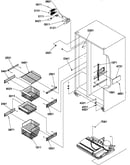 Freezer shelves and light