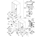 Amana SBD20S4E-P1190007WE drain system, rollers, and evaporator assy diagram