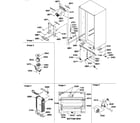 Amana SX322S2L-P1313801WL drain system, rollers, and evaporator assy diagram