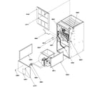 Amana GUC090X50B/P1212905F cabinet assembly and blower mounting diagram