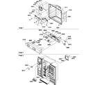 Amana SRD325S5W-P1313501WW ice/water cavity, electronic bracket assy & toe grille diagram