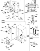 Drain system, rollers, and evaporator assy
